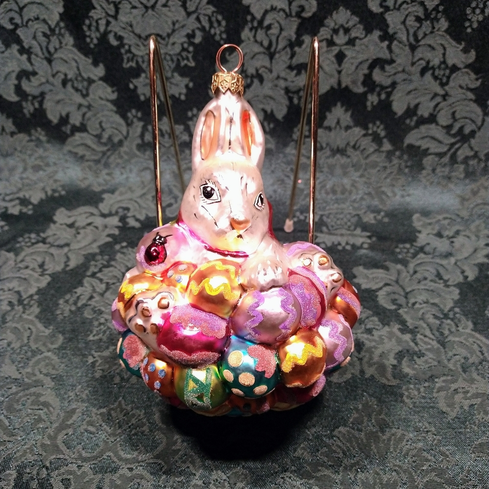 Christopher Radko Hoppy Easter Vintage Hand Blown Glass Ornament- Retired